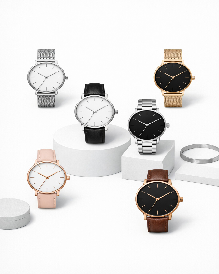 Minimal steel watch